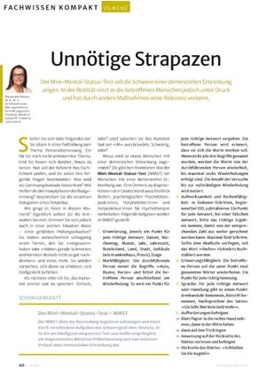 Unnötige Strapazen – altenpflege-online.net, 2024