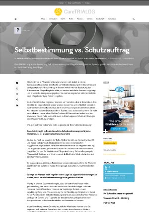 Selbstbestimmung vs. Schutzauftrag - CareTRIALOG
